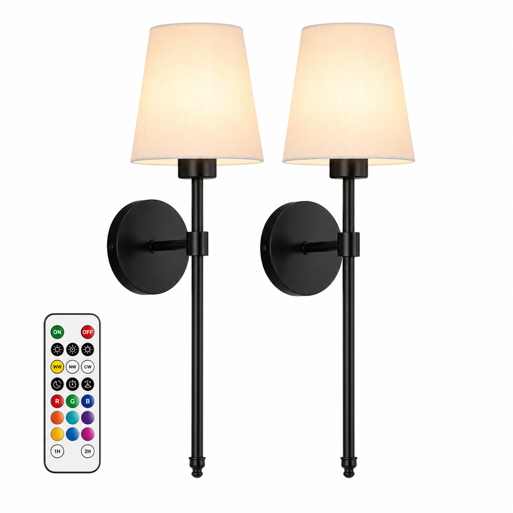 Wireless Rechargeable Wall Sconce Set (2-Pack)