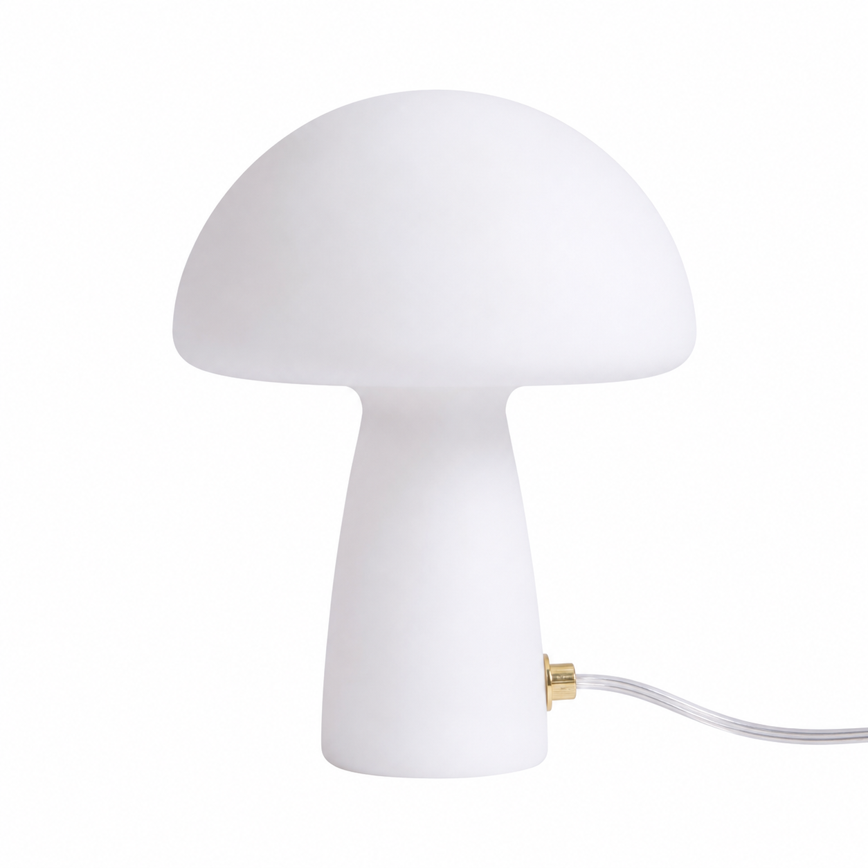Modern Glass Mushroom Table Lamp – Minimalist Ambient Bedside Light
